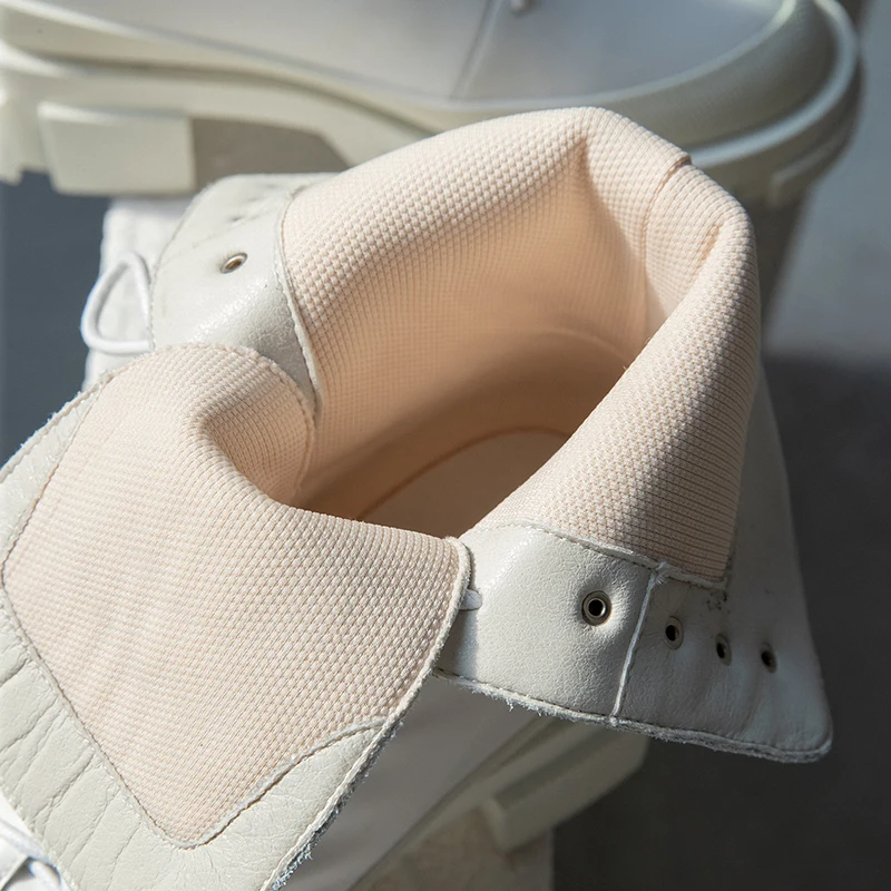 

TAOFFEN New Woman Ankle Boots Real Leather Thick Bottom Winter Boots Women Cool Fashion Shoes Woman Footwear Size 34-40