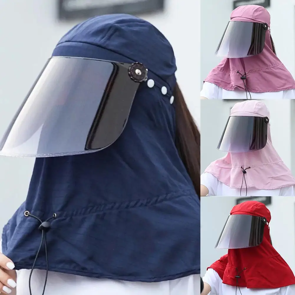 

Женский съемный козырек с защитой от капель, однотонный чехол для лица и шеи, защитный козырек от солнца