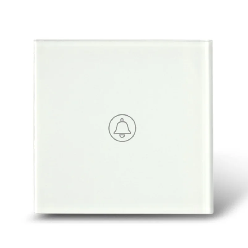 Настенный выключатель стандарта Великобритании сенсорный из прозрачного стекла