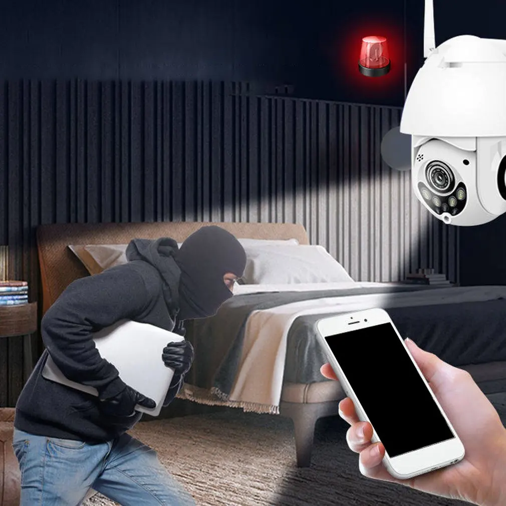 Беспроводная камера видеонаблюдения 320/720 P 7 светодиодов Wi-Fi поворот на 1080