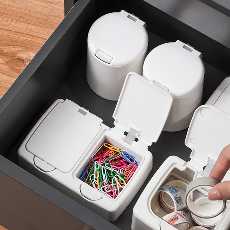 Японский тип кнопки ватные тампоны коробка для хранения ящик мелкие предметы