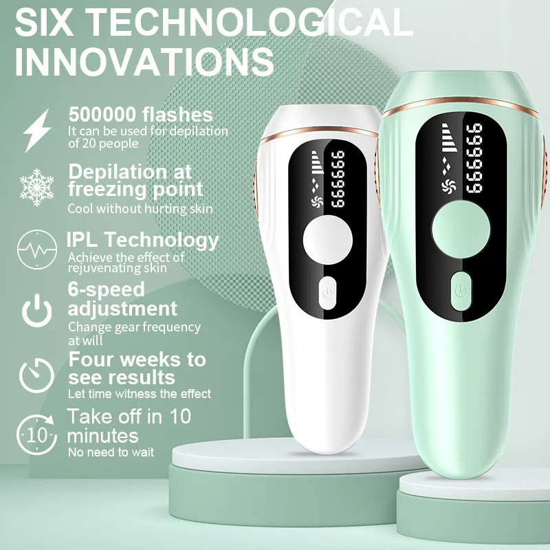 

IPL Hair Removal Laser Epilator For Women Portable 999999 Flashes Permanent Painless Whole Body Photoepilator Depilador A Laser