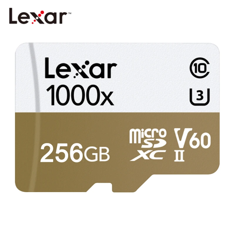 Lexar карты памяти 32 Гб 64 Гб 256 1000x Micro SD 150 МБ/с. C10 устройство для считывания с tf-карт для Камера - Емкость: 256GB