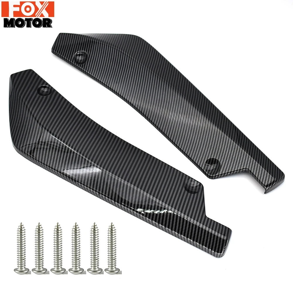 

Автомобильный задний бампер углеродное волокно угол для губ разветвитель диффузор бампер спойлер Canards Защита от царапин для VW Toyota