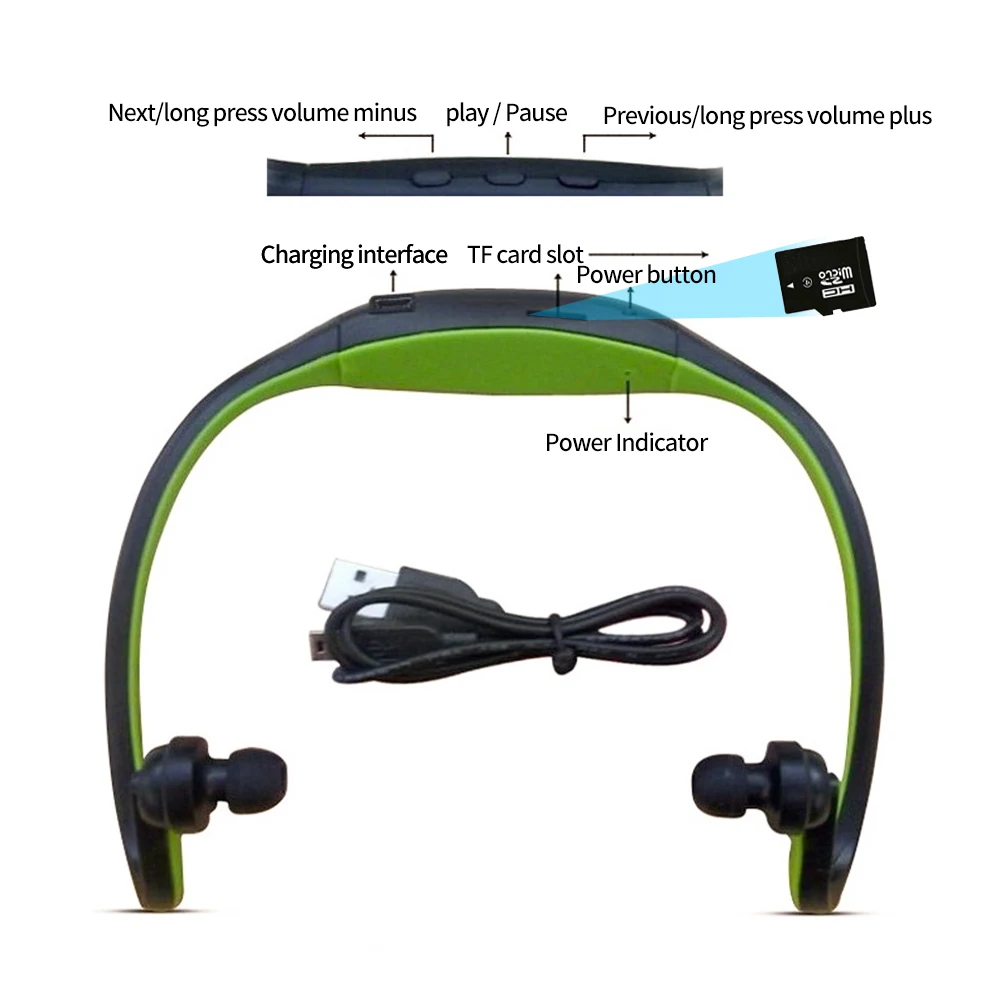 S9 Bluetooth наушники беспроводные Спортивные Bluetooth наушники Поддержка TF/SD карты микрофон для iPhone huawei XiaoMi телефон