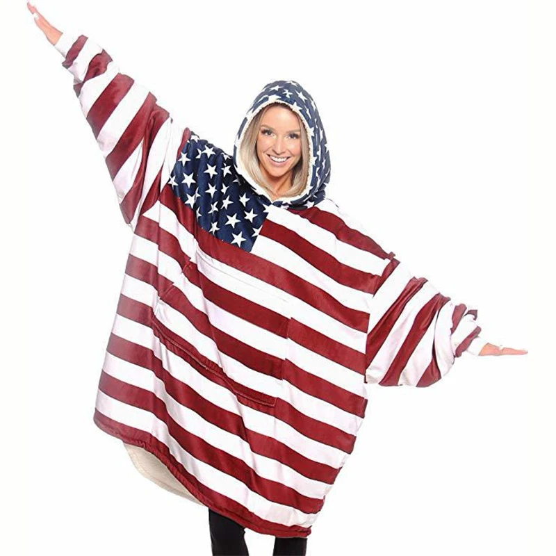 Одеяло премиум класса толстовка с подкладкой из шерпы супермягкое теплое одеяло