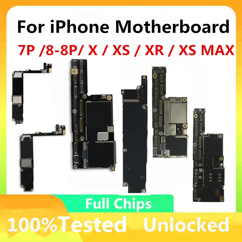 100% протестированная материнская плата для iPhone X/XS/XR/XS MAX /7/8P без идентификатора