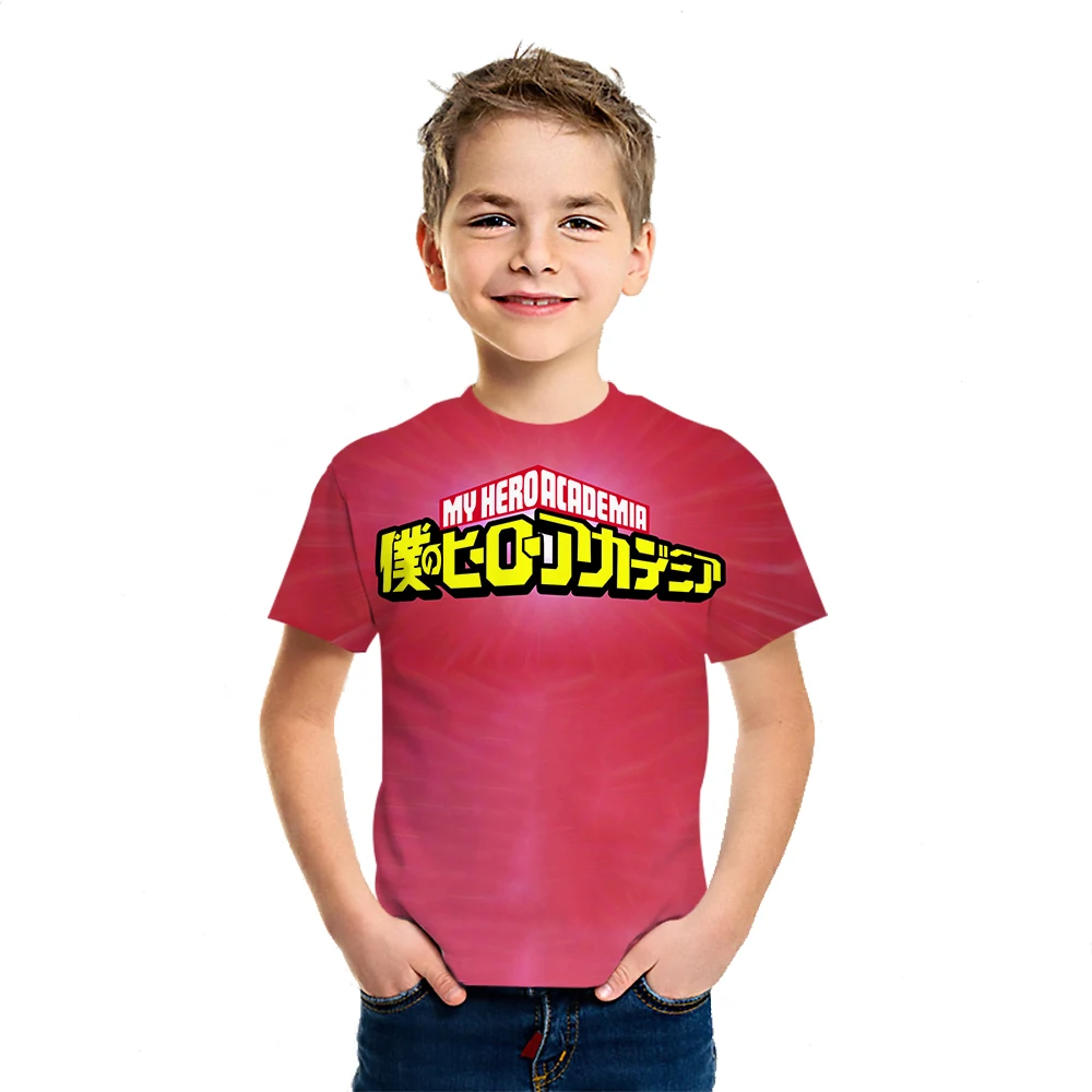 

My Hero Academia 3D Printing kid T-Shirt 2021 New Harajuku T-Shirt Children's Fashion Versatile Street Loose Short Sleeve Casua