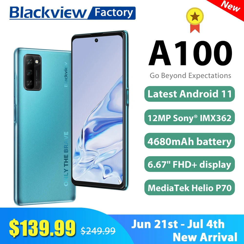 Новинка Лучший образец Blackview A100 6 ГБ + 128 Гб Helio P70 смартфон 67 &quotFHD Дисплей Face ID