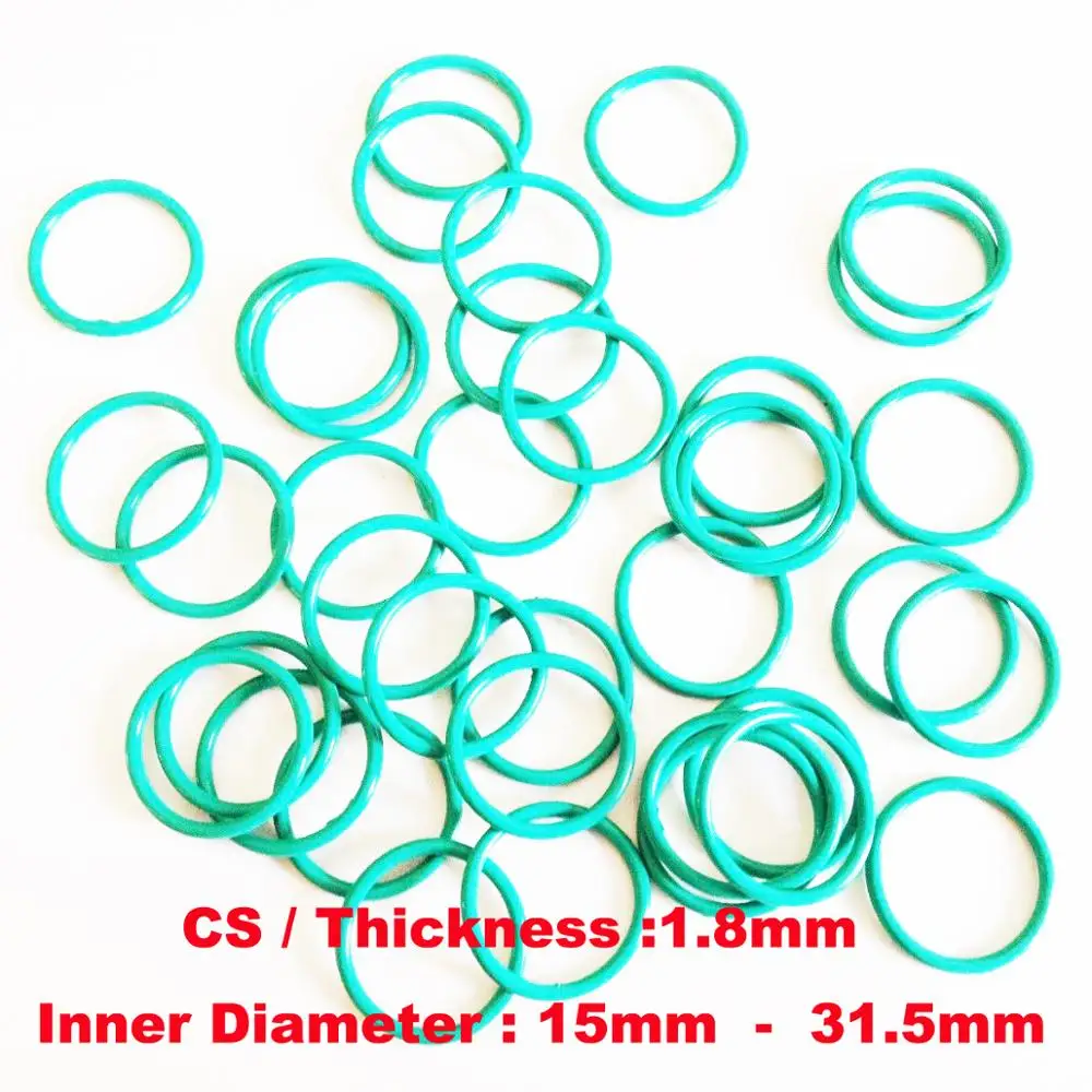 100 шт. уплотнительное кольцо CS1.8mm x ID 15/16/17/18/19/20/21.2/22.4/23.6/25/25.8/26.5/28/30/31. Уплотнительное
