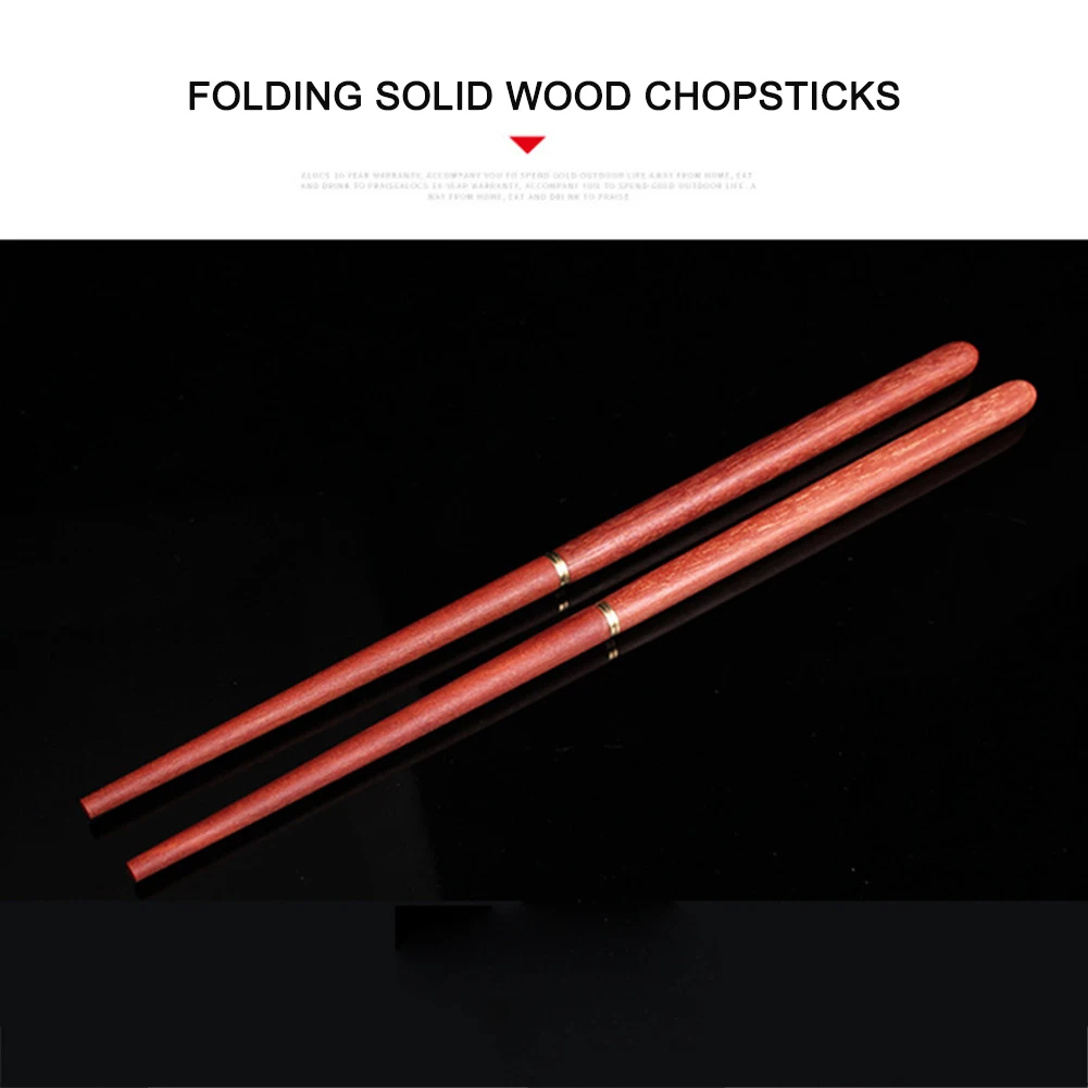 

1 Pair Wooden Folding Chopsticks Outdoor Camping Picnic Portable Tableware