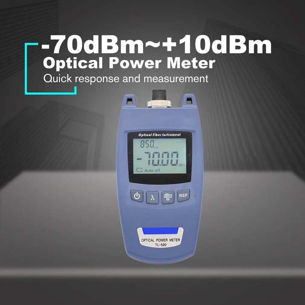 Mini Portable FTTH Optical Power Meter OPM Optic Fiber Cable Tester -70dBm~+10dBm SC/FC Universal Connector TL-520 | Инструменты