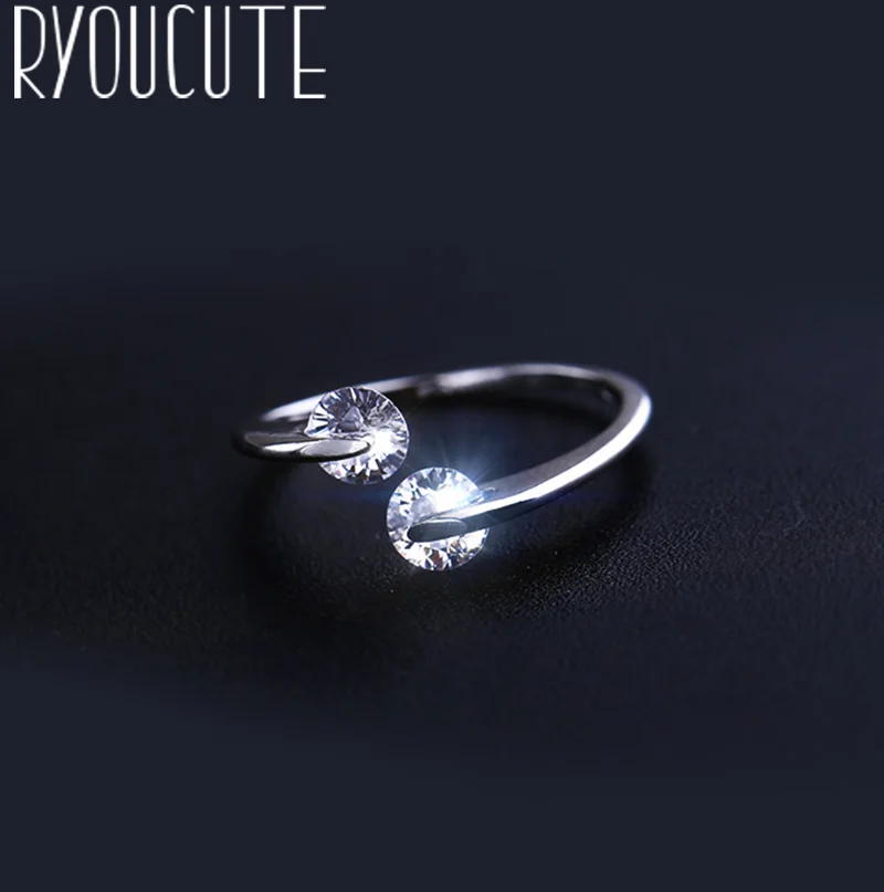 Новые циркониевые Кристальные кольца для женщин открытые Брендовые женские