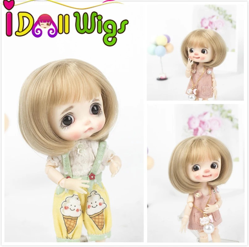 Новая кукла Pro wig 1/8 BJD & Kurhn парик из мягкого волокна Боб волосы для куклы диаметром