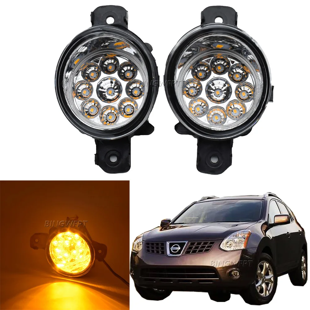 

Высококачественные противотуманные светильник ры для Nissan Rogue 2008 2009 2010 дневные ходовые огни 12 В Светодиодная лампа