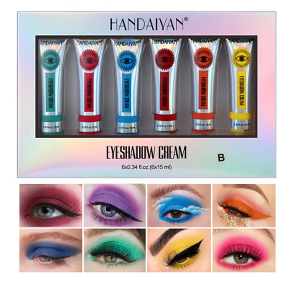 

HANDAIYAN 6 Pcs/Lot Milk Multi Function Eye Shadow Matte Color Eyeshadow Set Long Lasting Not Easy To Fade Makeup Cosmetics