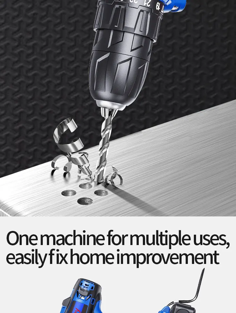 

Tansley 12V 16V 21V Cordless Drill Electric Screwdriver Mini Wireless Power Driver DC Lithium-Ion Battery 3/8-Inch