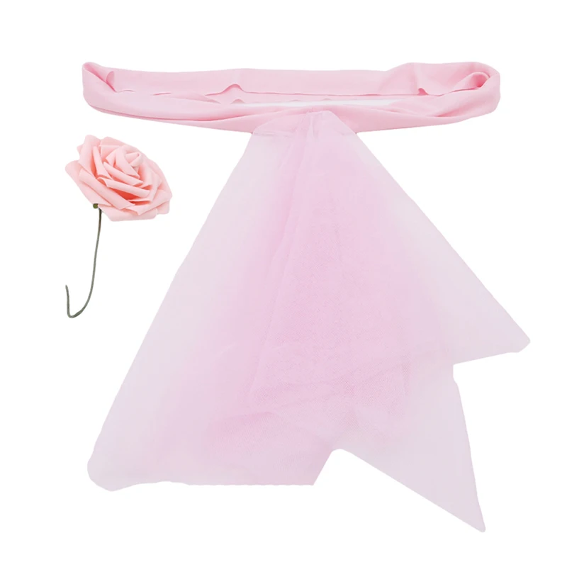 Pink Пояс для стула, бант, Чехол для стула, тюль для свадеб, мероприятий и вечерние лента на Банкетный стул, бант, украшение, поставка - Цвет: Pink