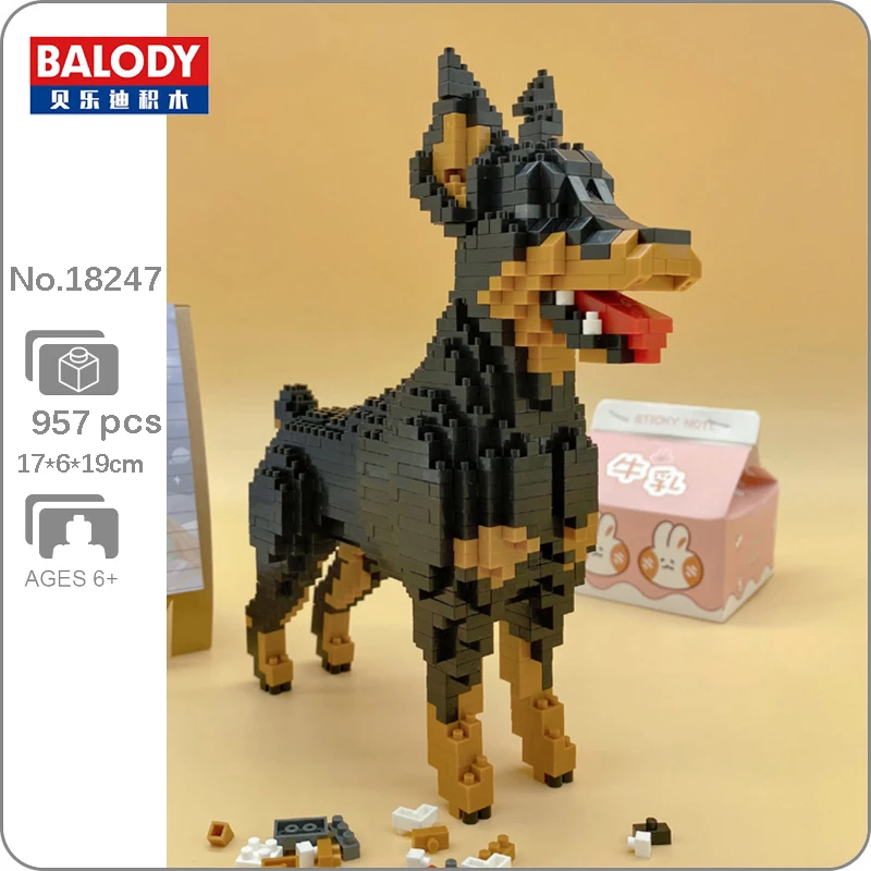 Baoldy 18247 животные планшетов 3D модель DIY мини-алмазные блоки кирпичи игрушки для