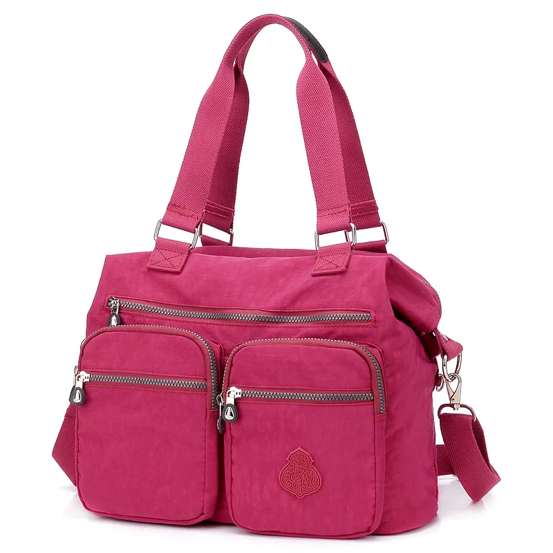 Красный Роскошная женская нейлоновая сумка через плечо, женская сумка Bolsa Feminina, водонепроницаемая сумка с высокой вместительностью для путешествий, женская сумка через плечо - Цвет: Красный