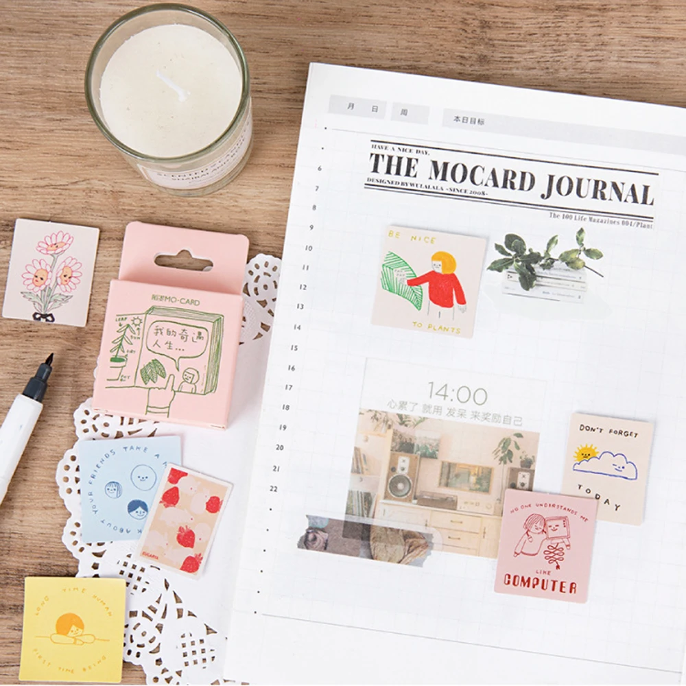 

46 Pcs/box My Adventure Life Decorative Paper Stickers Scrapbooking DIY Diary Album Stick Lable Stationery Stickers Gift