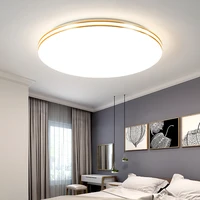 vipmoon modern design led ceiling light 12182436w ac 220v round dual goldsliver led lamp for bathroom kitchen living room