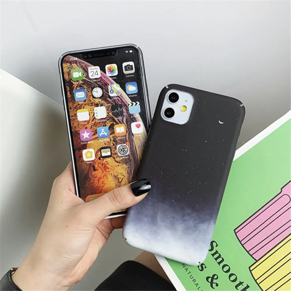 Lovebay пластиковый чехол для телефона для iPhone 11 звездное небо Луна для iPhone 7 8 6 6s Plus 11 Pro X XR XS Max 7 Жесткий PC задняя крышка оболочка