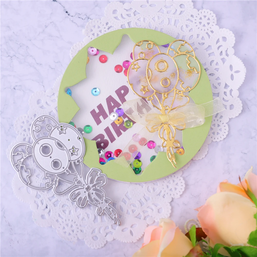 YaMinSanNiO отпраздновать воздушный шар металла резки штампы Новый 2019 для ремесленных