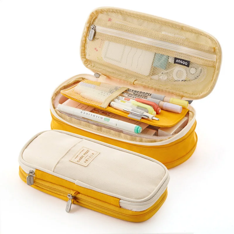 Multi-layer large-capacity pencil case cloth student stationery box boy school office supplies girl bag 050055 | Канцтовары для