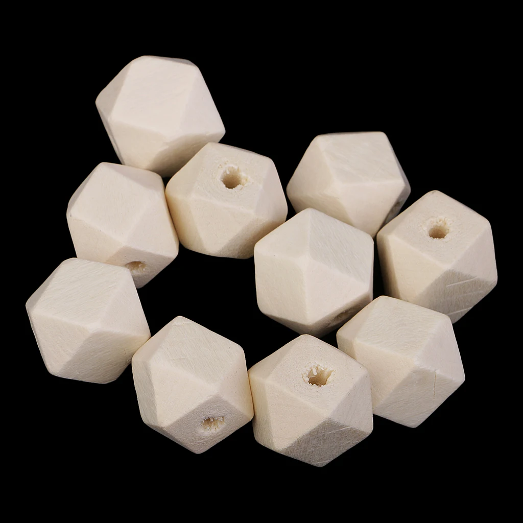 10 шт. деревянные бусины неокрашенные из натурального дерева 15 мм для ожерелья