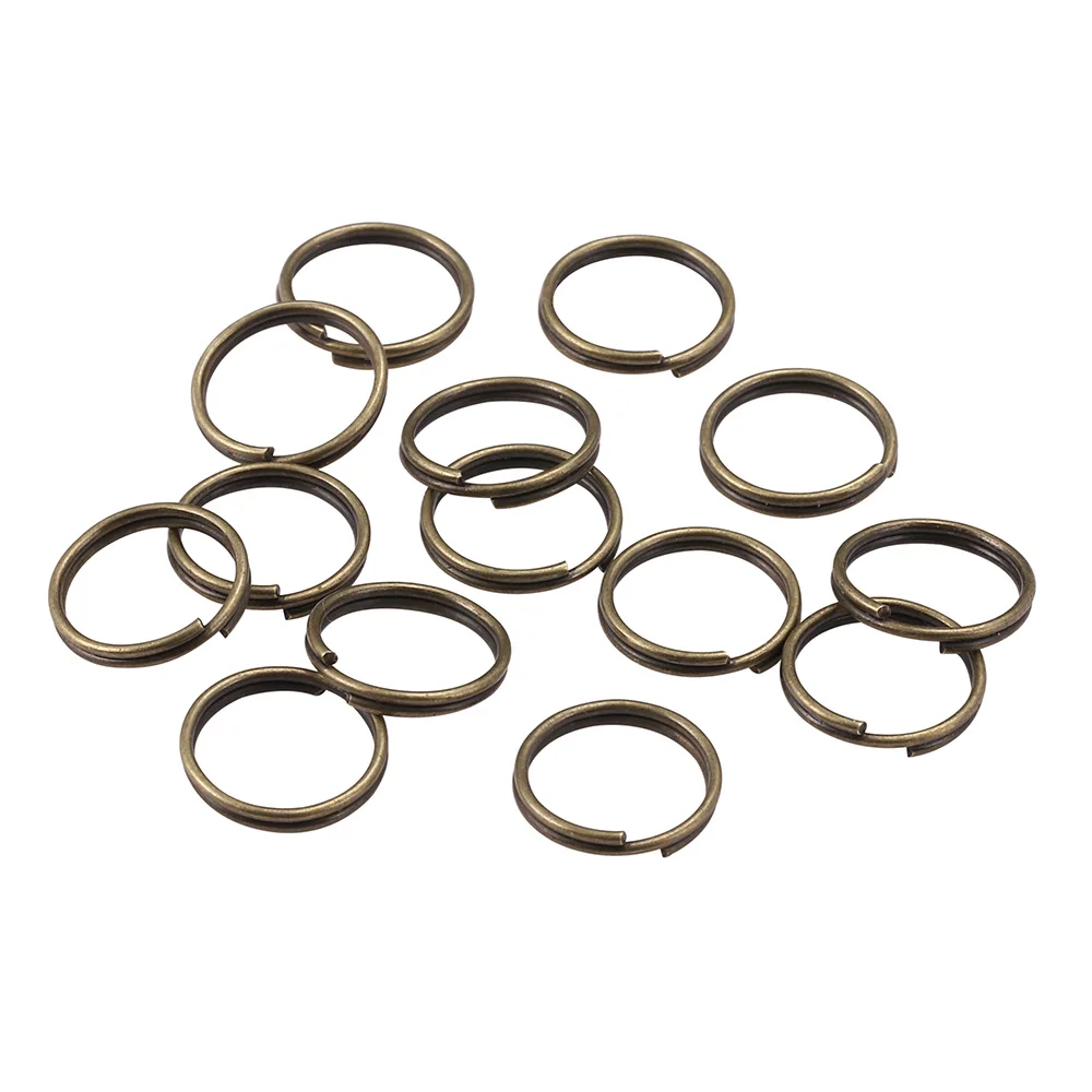 Antique Bronze 200 шт./лот, 6, 8, 10, 12 мм, серебряное золото, открытые кольца, двойные петли, разъемные кольца, разъемы для изготовления ювелирных изделий, самодельные принадлежности - Цвет: Antique Bronze