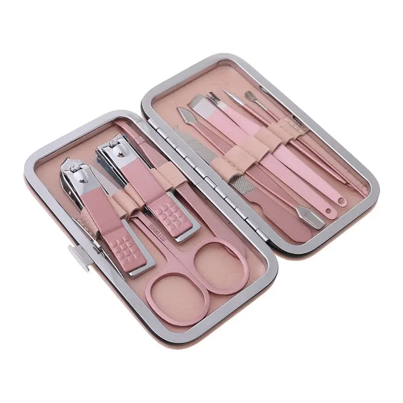 

10 pieces/set of stainless steel nail clippers manicure pedicure care set 667D