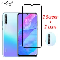 full cover tempered glass for huawei y8p screen protector huawei y8p y5p y6p y7p y9s y8s y6s camera glass for huawei y8p glass