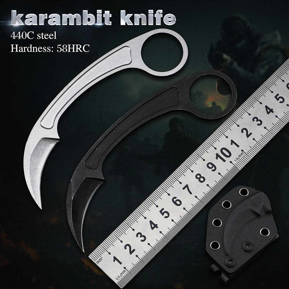 Мини-керамбит карманный нож CS GO тактический коготь 440C стальной фиксированный