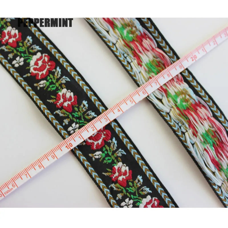 1 ярд вышивка розы лента цветок кружево винтажная тесьма отделка одежды сделай