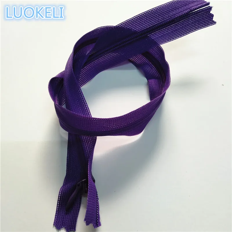 Deep Purple 30 см(12 дюймов) 10 штук 3# шелк скрытая молния пользовательский процесс шитья многоцветная опционально - Цвет: Deep Purple
