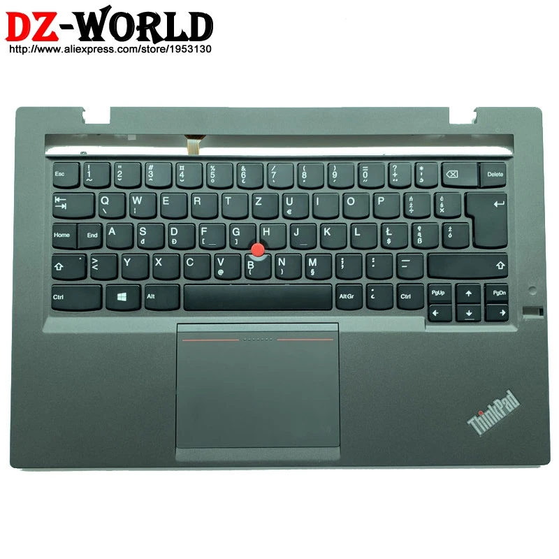 Новый верхний корпус для рук с польской клавиатурой подсветкой и тачпадом Thinkpad X1