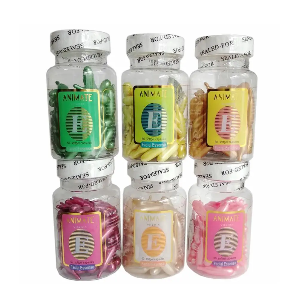 

60pcs Skin Rejuvenating And Moisturizing Essence VE Serum Capsule Moisturizing Nutrition Whitening Cream Anti-aging Face Care