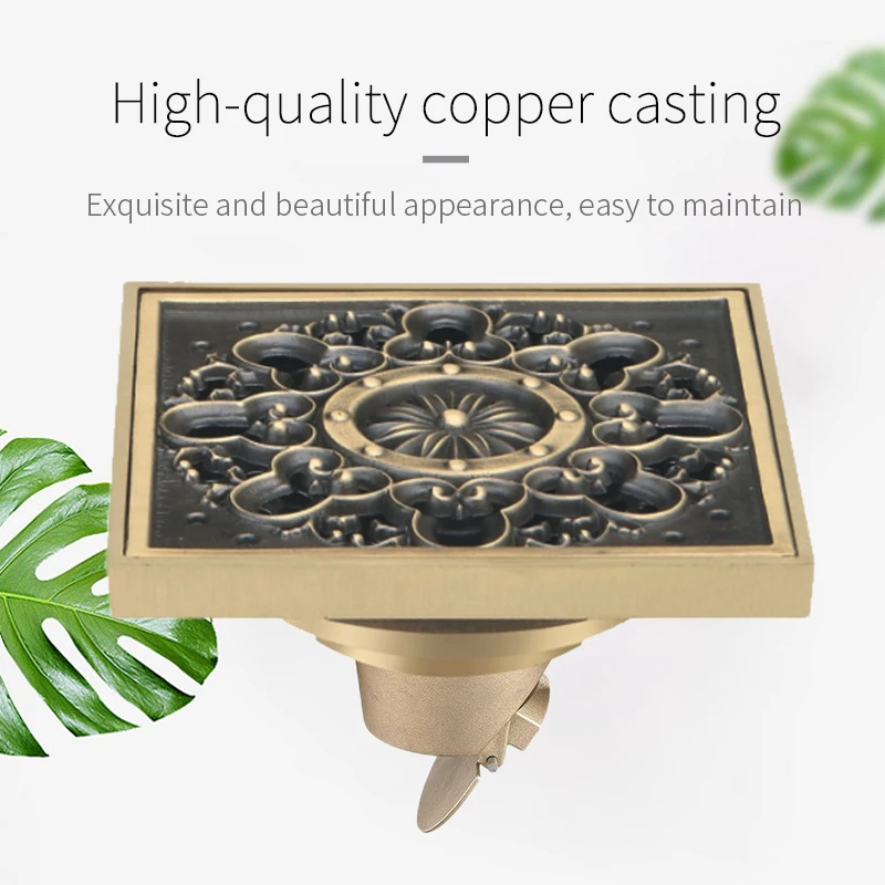 

LTJ античный латунный анти-запах сливных отходов Сливная крышка для ванной комнаты стоппер для ванной душ сливная ловушка для волос GD10150FA