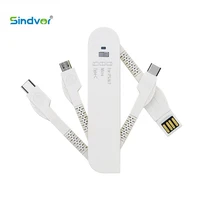 3 in1 data usb cable for iphone swiss army knife shaped fast charger charging cable usb c cable for xiaomi samsung android phone