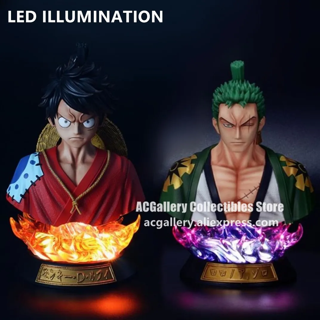 

Anime One Piece Figure One Piece Roronoa Zoro Luffy Bust PVC Action Figure Toys