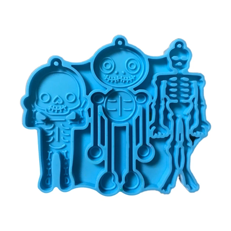 

Shiny Skeleton Earrings Epoxy Resin Mold DIY Craft Skull Keychain Silicone Mould