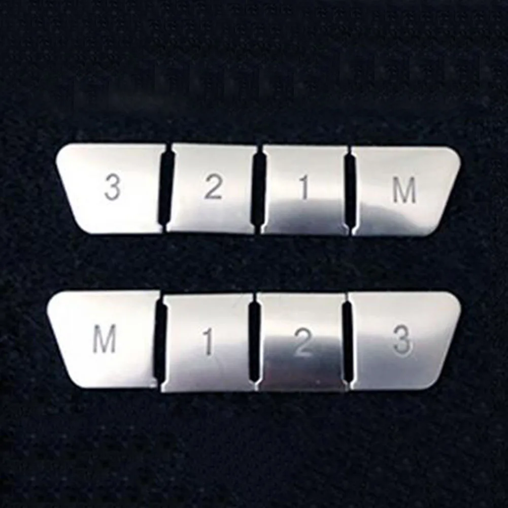 

Silver Button Cover For Mercedes Benz C E Class Auto Memory Sequins Trim