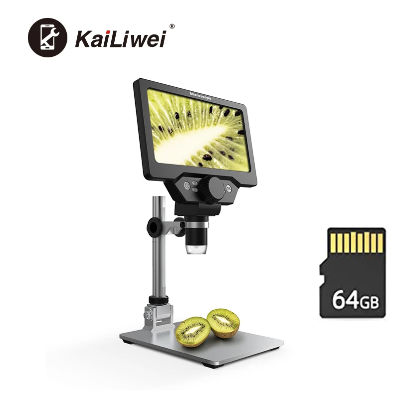 G1200 Беспроводной Цифровые микроскопы с 7 дюймов ЖК-дисплей Экран видео 1200X