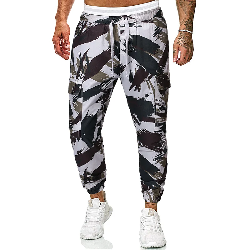 MJARTORIA новые брюки карго для мужчин осень мода эластичный пояс длинные камуфляж