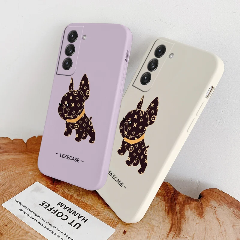 

Luxury Puppy Silicone Case For Samsung Galaxy S21 S20 FE S10 S9 Ultra Plus S10e Note 20 ultra 10 9 Plus Phone Back Cover Case