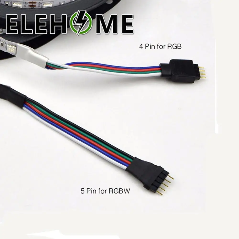 10 шт. 4 Pin RGB/5 PIN коннектор RGBW адаптер штырь иглы мужской тип двойной RGB 5050 3528