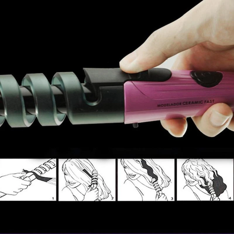 

Electric Hair Curler 110-220V 45W Professional Spiral Curling Iron Wand Curl Styler Styling Tools Hair Modeler 40D