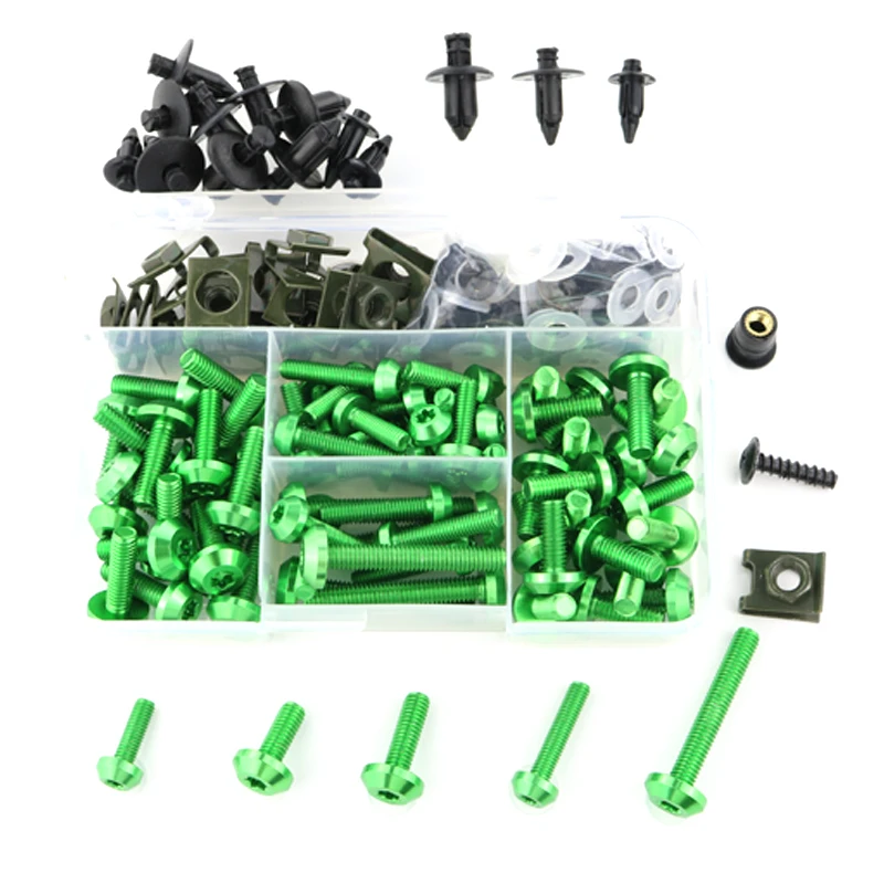 Подходит для Kawasaki ZX 7R Ninja 650R 250R ZZR600 ZX9R 6R ZX10R 14R ZZR1400 ЧПУ полный комплект болтов