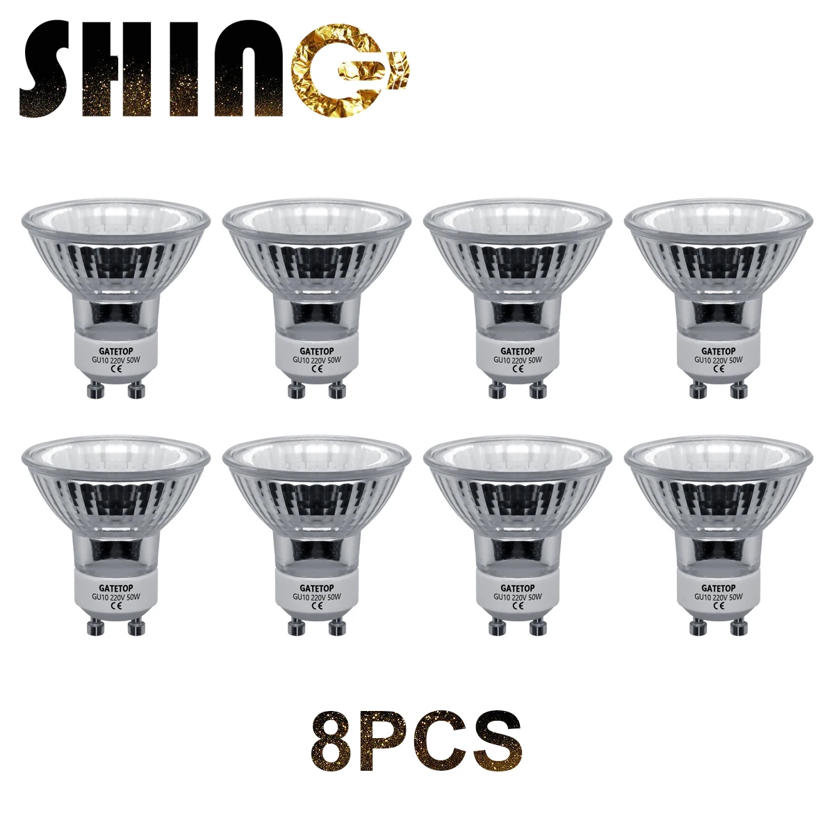 

Хит продаж, галогенная лампа размером 50 Вт 8 шт./лот Gu10 220-240 В, хрустальная люстра, украшение для дома Gu5.3